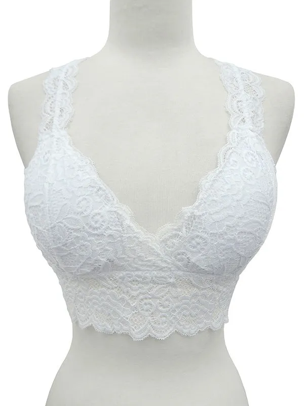 Removable-Padded Lace Bralette