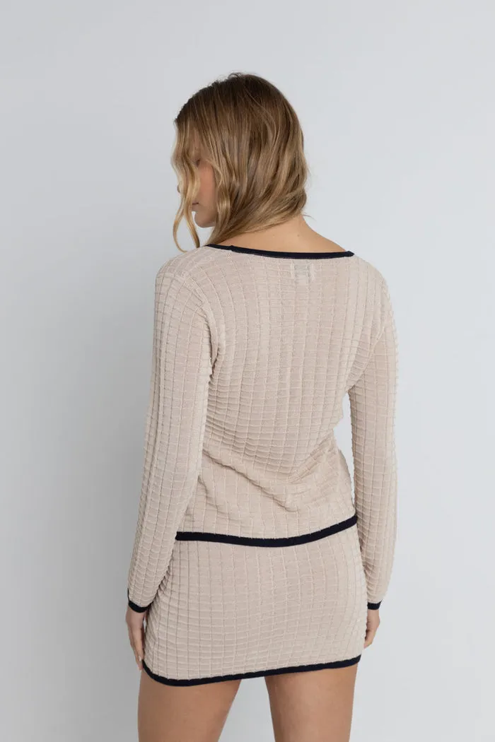 Rhythm Seaside Long Sleeve Knit Top - OAT