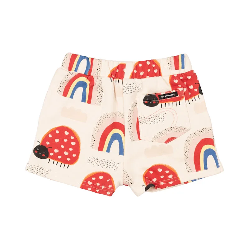 Rock Your Kid Love Bug Rainbow Short