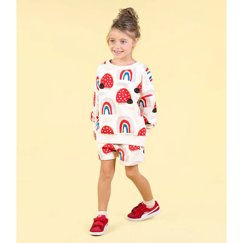 Rock Your Kid Love Bug Rainbow Short