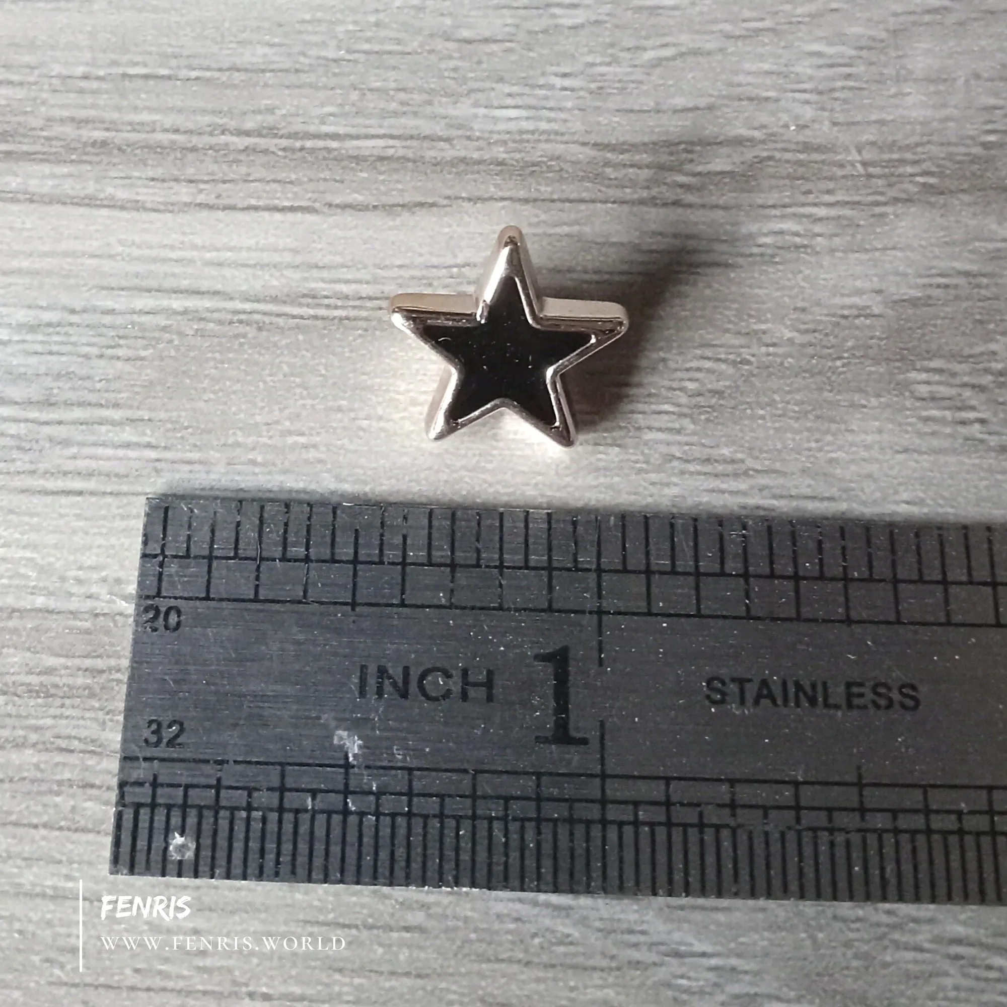 Star Buttons Gold Black Enamel Small Shank Back