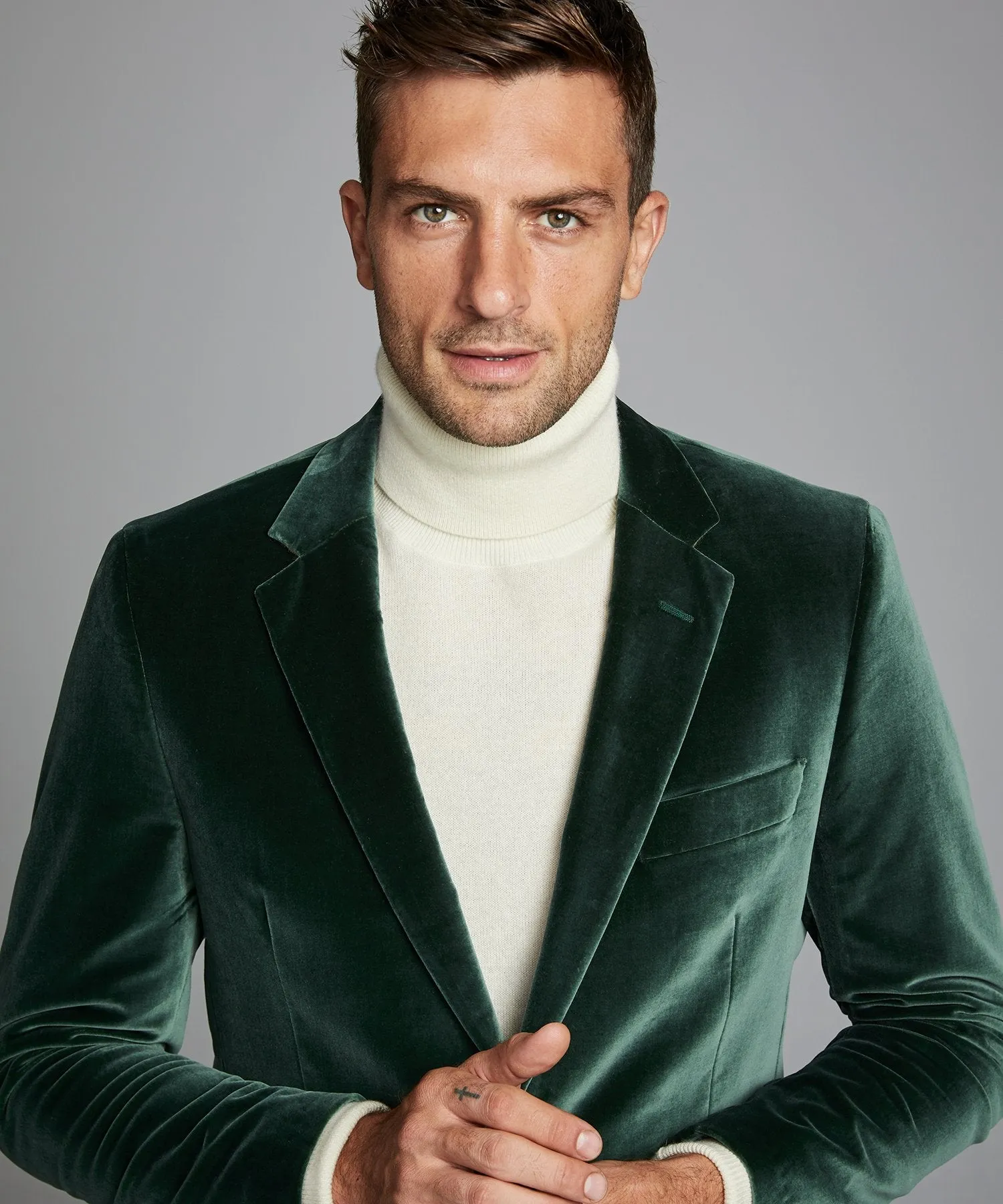 Sutton Velvet Sport Coat in Dark Green