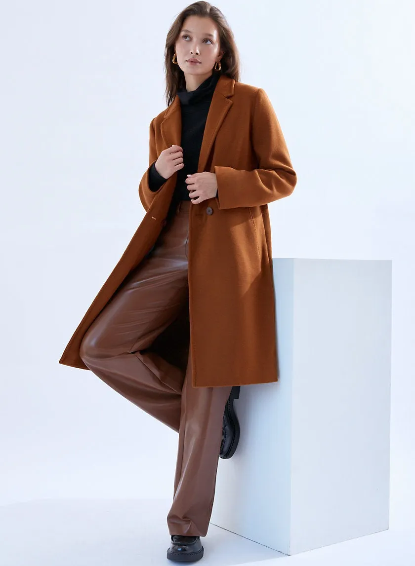 Women Wool Long Coat Casual Style